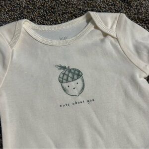 NWOT Carters 6 months baby bodysuit Nuts About You gender neutral acorn